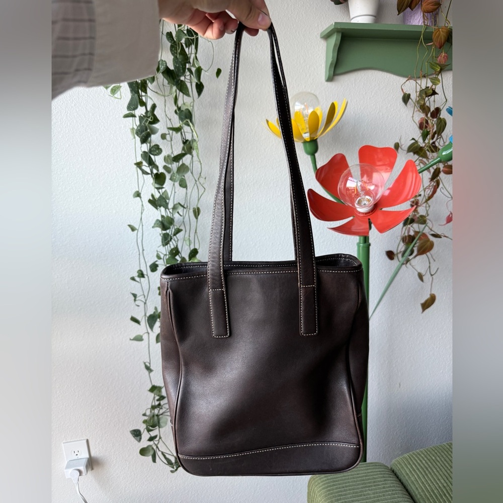 Vintage Coach Brown Hampton Lunch Tote